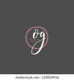 O G OG Initial logo template vector