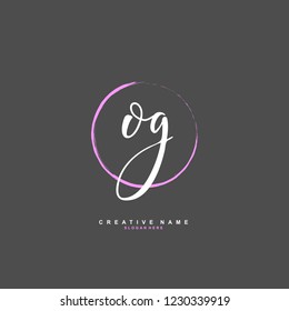 O G OG Initial logo template vector