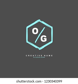 O G OG Initial logo template vector