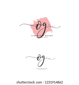 O G OG Initial logo template vector