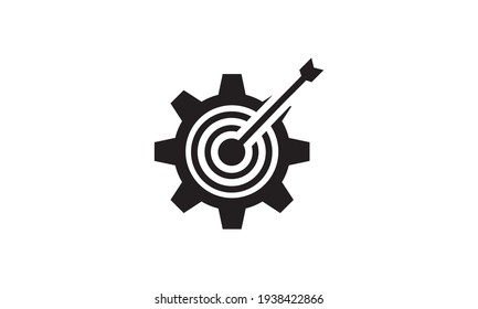 Modelo de logotipo de la dirección O vectores moderno de moda. Logo del engranaje. Diseño del logotipo de destino