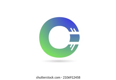 O green alphabet letter logo icon. Creative design for business or company