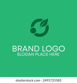 O Green Leave Symbol Logo  | Greener Logo | Logo Element EPS