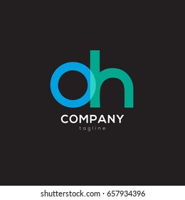 O H joint logo icon design vector template 
