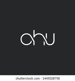 O H U letters Joint logo icon vector for business card and corporate identity.