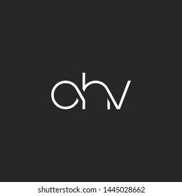 O H V letters Joint logo icon vector for business card and corporate identity.