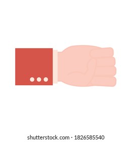 o hand sign language flat style icon design of People help finger person learn communication healthcare theme Vector illustration