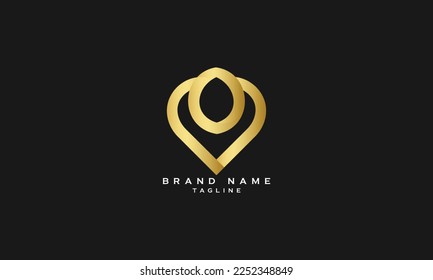 O HEART, O, Abstract initial monogram letter alphabet logo design