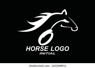 O Horse Letter logo template for your branding.