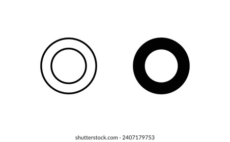 Diseño de icono O con ilustración de fondo blanco