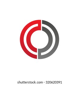 O initial circle company or OO logo red