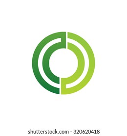 O initial circle company or OO logo green
