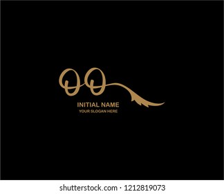 O O Initial Handwriting Logo Template