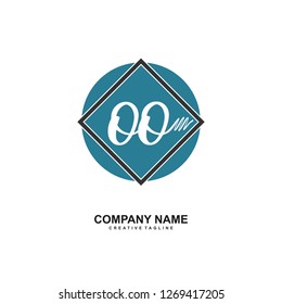 O O Initial Handwriting Logo Template Vector 