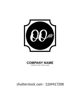 O O Initial Handwriting Logo Template Vector 