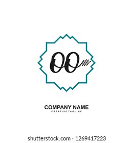 O O Initial Handwriting Logo Template Vector 