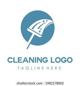 O Initial Letter Cleaning Service Simple Flat Modern Logo with Broom, Brush icon. Housecleaning, Maintenance Home Repair Business Brand. Home Clean Up Retail company