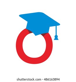 O Initial Letter Education Logo Design Template