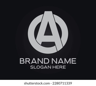 A O initial letter logo template