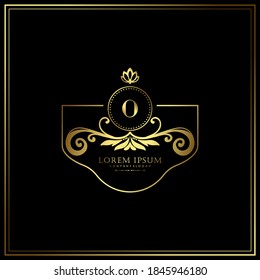 O Initial Letter Luxury Logo template in vector art for Restaurant, Royalty, Boutique, Cafe, Hotel, Heraldic, Jewelry, Fashion and other vector illustration.
