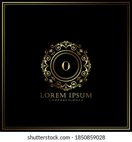 O Initial Letter Luxury Logo template in vector art for Restaurant, Royalty, Boutique, Cafe, Hotel, Heraldic, Jewelry, Fashion and other vector illustration.