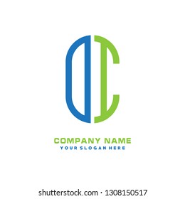 O I initial letter, modern logo design template vector