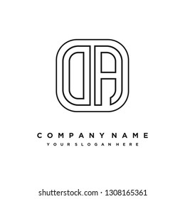 O A initial letter, modern logo design template vector