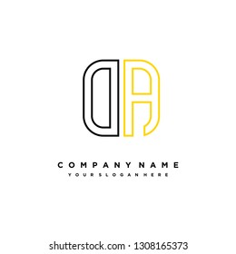 O A initial letter, modern logo design template vector