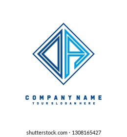 O A initial letter, modern logo design template vector