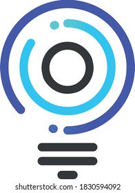 o Initial lightbulb logo concept vector. idea, solution, creative, innovative, inspiration icon