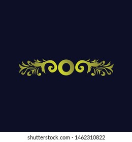 O initial logo letter with beauty ornament for fashion industry