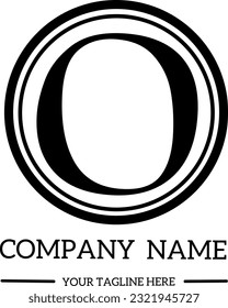 O initial logo for photography and other business. simple logo for name