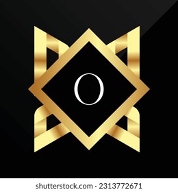 O Initial luxury gold Letter Type Logo Sign Symbol Icon Simple Elegance