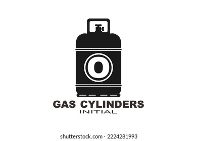  O logotipo inicial del cilindro de gas propano