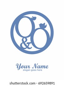 O O initial wedding decorative logo template
