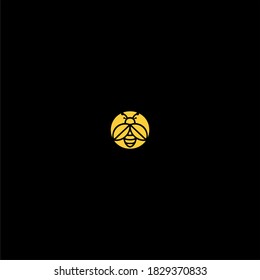 O initials in bee shape logo and vector icon Premium

