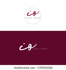 I O IO Initial letter handwriting and signature logo.	