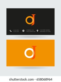O J joint logo letter symbol 