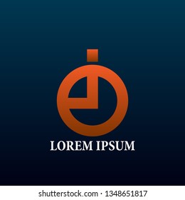 O and j letter initial logo, sign, icor or symbol for creative and business company