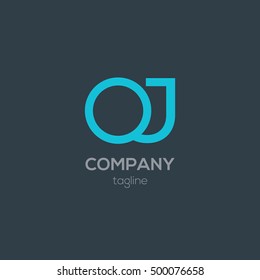 O & J Letter logo design vector template