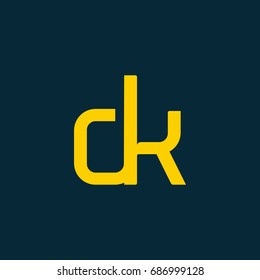 O K joint letter logo design template