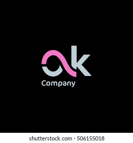 O & K Letter logo design template
