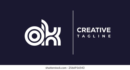 O and K logo design. OK abstract Letters Logo Monogram. This logo design is the process of creating a visual symbol that represents a brand, company, or individual.