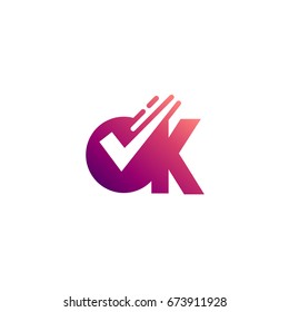 O and K Logo Template