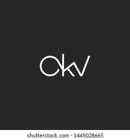 O K V letters Joint logo icon vector for business card and corporate identity.