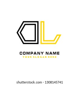 O L initial letter, modern logo design template vector