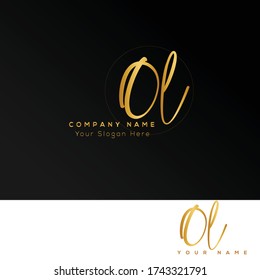 O L OL Initial letter handwriting and signature logo.