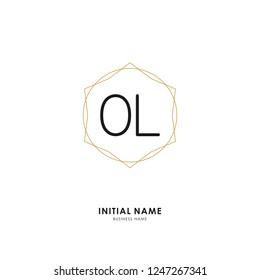 O L OL Initial logo letter with minimalist concept. Vector with scandinavian style logo.
