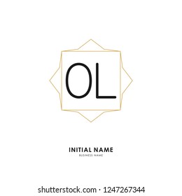 O L OL Initial logo letter with minimalist concept. Vector with scandinavian style logo.