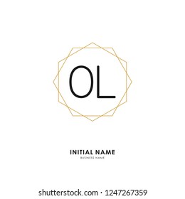 O L OL Initial logo letter with minimalist concept. Vector with scandinavian style logo.
